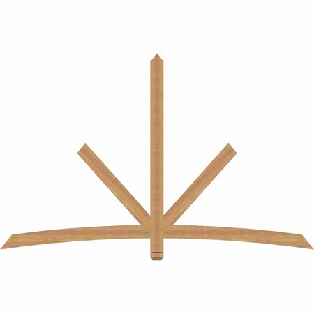 Ekena Millwork Alberta Smooth Timber Gable Bracket, Western Red Cedar, 84"W x 53"H x 1 1/2"D x 3 1/2"F, 15/12 Pitch GBW084X53X0204ALB00SWR